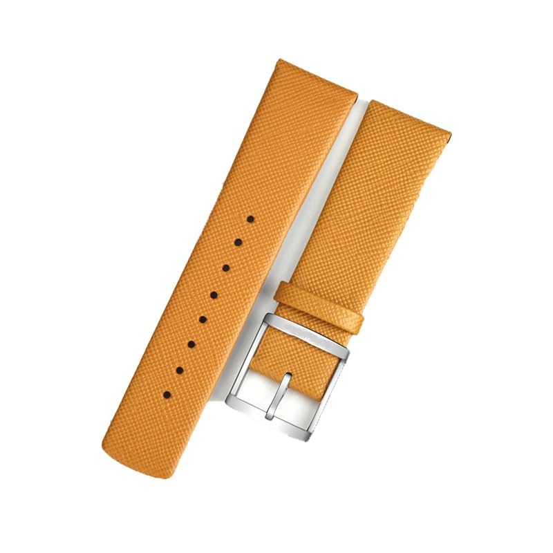 Bracelet de montre en cuir véritable orange jaune pour CK K2G211 K2G231 élégant
