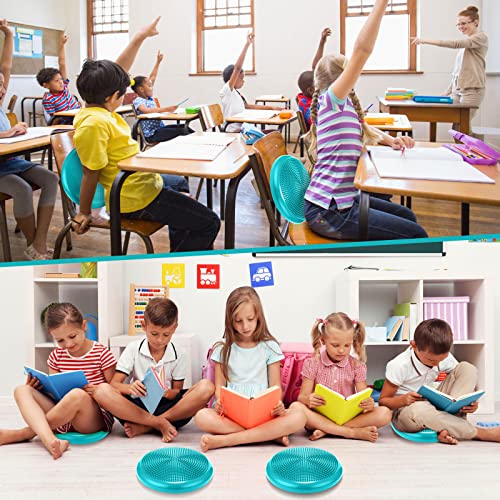 Image of Jerify 4 Pcs Wiggle Seat Flexible Inflated Wobble Cushion Stability Balance Pad Balance Disc Sensory Seat for Men Women Fitness Physical Exercise Improving Posture Home Office