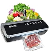 Pskang Vacuum Sealer Machine One-Touch Vacuum Sealer with Bags Rolls Storage and Cutter Automatic...