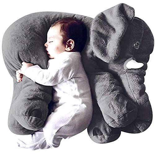 Mumma Smile Big Fibre Filled Baby Pillow and Stuffed Animal Elephant Soft Toy of Plush Hugging Pillow Material for Kids Boy/Girl as Birthday Gift (60 cm, Grey) (B09GT3RFN3) Amazon Price History, Amazon Price Tracker