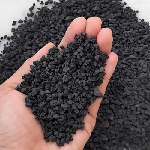 VAYINATO® Natural Volcanic Black Lava Rocks, Versatile Pebbles for Fish Tank Landscaping, Succulent Planters, Vase Filler & Garden Accents, Indoor Outdoor Gas Fyre Pits Fyreplaces (3~5mm, 1 Kg)-picture-31