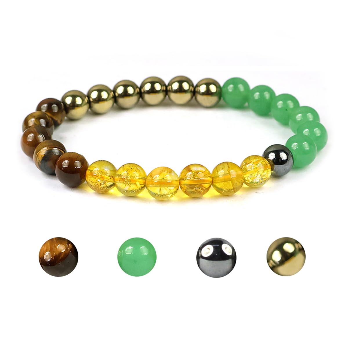 Crystu Money Magnet Bracelet 8 mm Round Beads Crystal Stone Bracelet for Unisex (B0DDY37YSC) Amazon Price History, Amazon Price Tracker