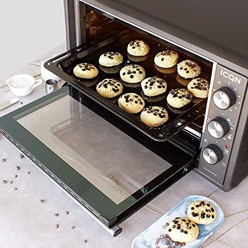 ICQN Baking Tray 460 x 370 x 30 mm (W x L x D) Deep | Enamelled Grease Pan for Oven and Stove | Suitable for Bosch Neff Constructa | Scratch Resistant & Rustproof