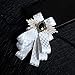 white bow tie brooch neck tie women man jabot collar brooch pins fashion wedding accessories necklace necktie Elegant Costume Jewelry for shirt (white net)