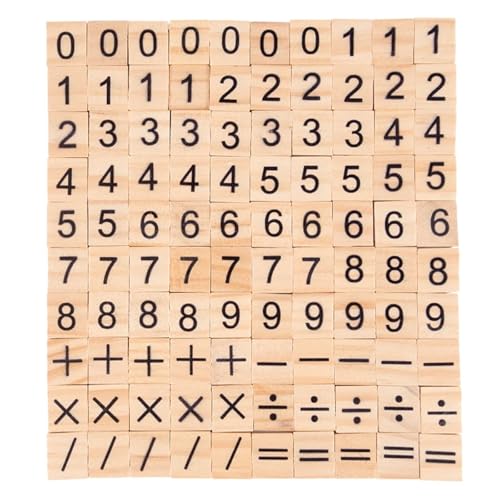 6 sets de fichas de madera letras y números miniatura 1