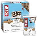 CLIF BAR Barres d'énergie, cookies & Créme, Granola Bar, Forte en protéines, contient 70% Ingrédients organiques, 340 g (paquet de 5)