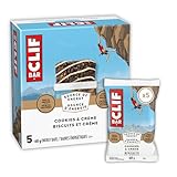 CLIF BAR Energy Bars, Cookies & Creme, Granola Bar, High in Protein, Contains 70% Organic Ingredients, 340 g (Pack of 5)