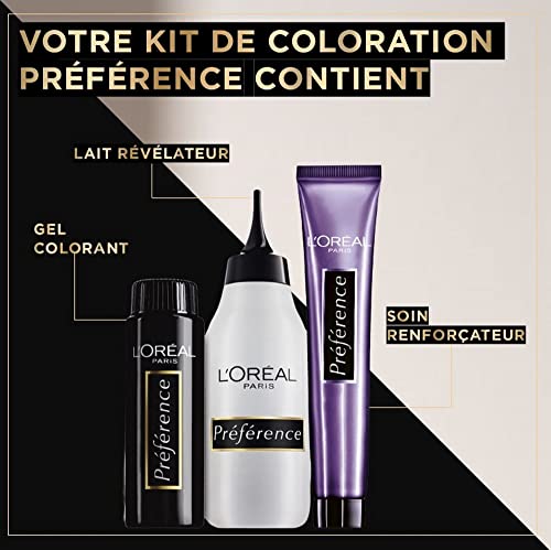 L’ORÉAL PARIS - Coloration Cheveux Permanente - Longue Durée & Lumineuse - Sans Reflets Jaunes - Couvre 100% des Cheveux Blancs - Préférence - Nuance : Sibérie 9.12, Blond très clair cendré perlé