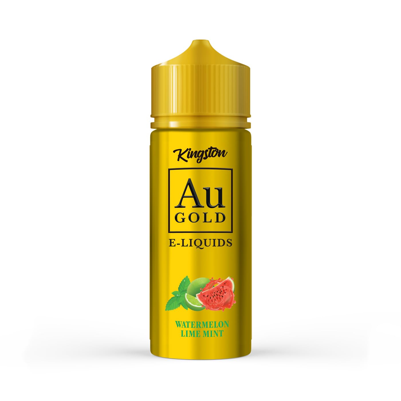 KINGSTON E LIQUIDS AU GOLD - WATERMELON LIME MINT 100ml Premium Liquid 120ml Bottle 70/30 No Nicotine