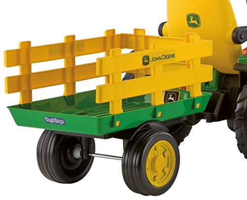 Peg Perego John Deere Ground Force 12V Trailer IGOR0047 Green & Yellow