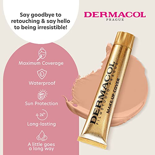 Dermacol - Full Coverage Foundation, Liquid Makeup Matte Foundation With Spf 30, Waterproof Foundation For Oily Skin, Acne, & Under Eye Bags, Long-Lasting Makeup Products, 30G, Shade 209 #TOP2