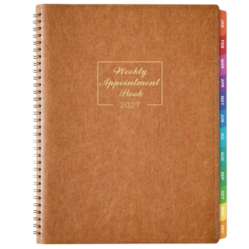 Carnet de rendez-vous marron agenda de planification quotidienne