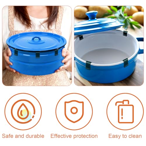 12stk Deckelschutzklammern für Dutch Oven, Kochgeschirrschutz zum Stapeln Silikon-Ersatz-Pfannenklammern zum Stapeln von Pfannen und Ausstellen von Dutch Oven-Töpfen (Dunkelgrün)