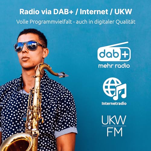 TechniSat DIGITRADIO 425 - Premium Radio mit 40 Watt Stereo Lautsprecher (DAB+, WLAN Internetradio, CD, Bluetooth, großes 4,3 Zoll Farbdisplay, Musik-Streaming, Front aus eloxiertem Aluminium) – Bild 5