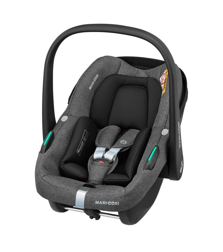 Maxi-Cosi Zelia S Trio Poussette 3 en 1, 0-4 Ans, 22 kg, Pliable, Compacte, CabrioFix S i-Size, Sac à Langer, Gris Foncé