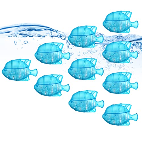 Image of Charlux 10PCS Humidifier Tank Cleaner Fish Compatible with Drop, Droplet, Adorable, Warm&Cool Mist Humidifiers and Fish Tank, Universal, 1.75" x2.55", Blue