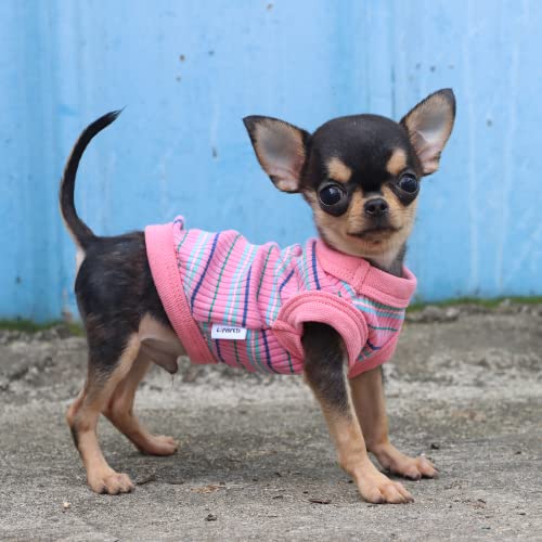 Lophipets 100% Cotton Rib Dog Shirt Vest For Small Dogs Teacup Chihuahua Yorkie Puppy Clothes Tank Tee-Pink/Xxs #TOP5