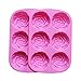 2 pack of X Large Rose Flower Ice Cube Chocolate Soap Tray Mold Silicone Party maker