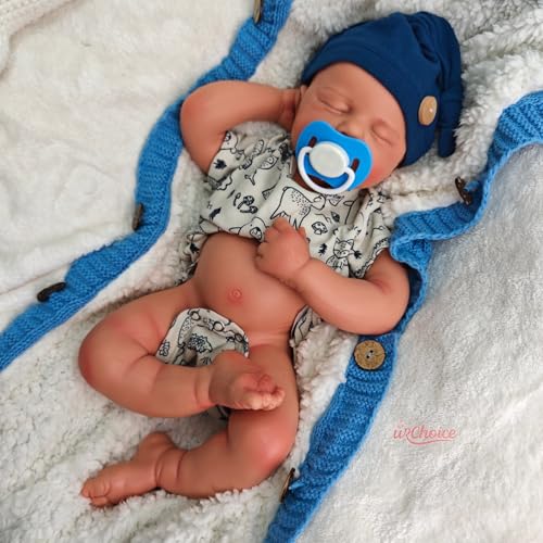 Muñeco Reborn de Silicone de 20 Pulgadas, Niño miniatura 1