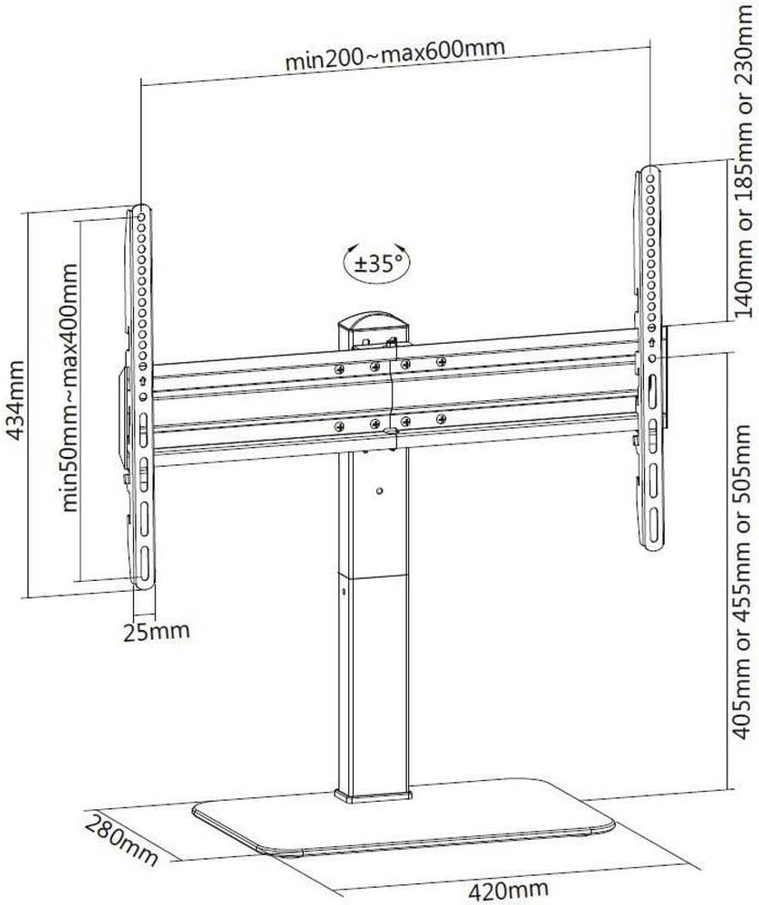 Equip 37-70 Universal Tv Stands, W128290165