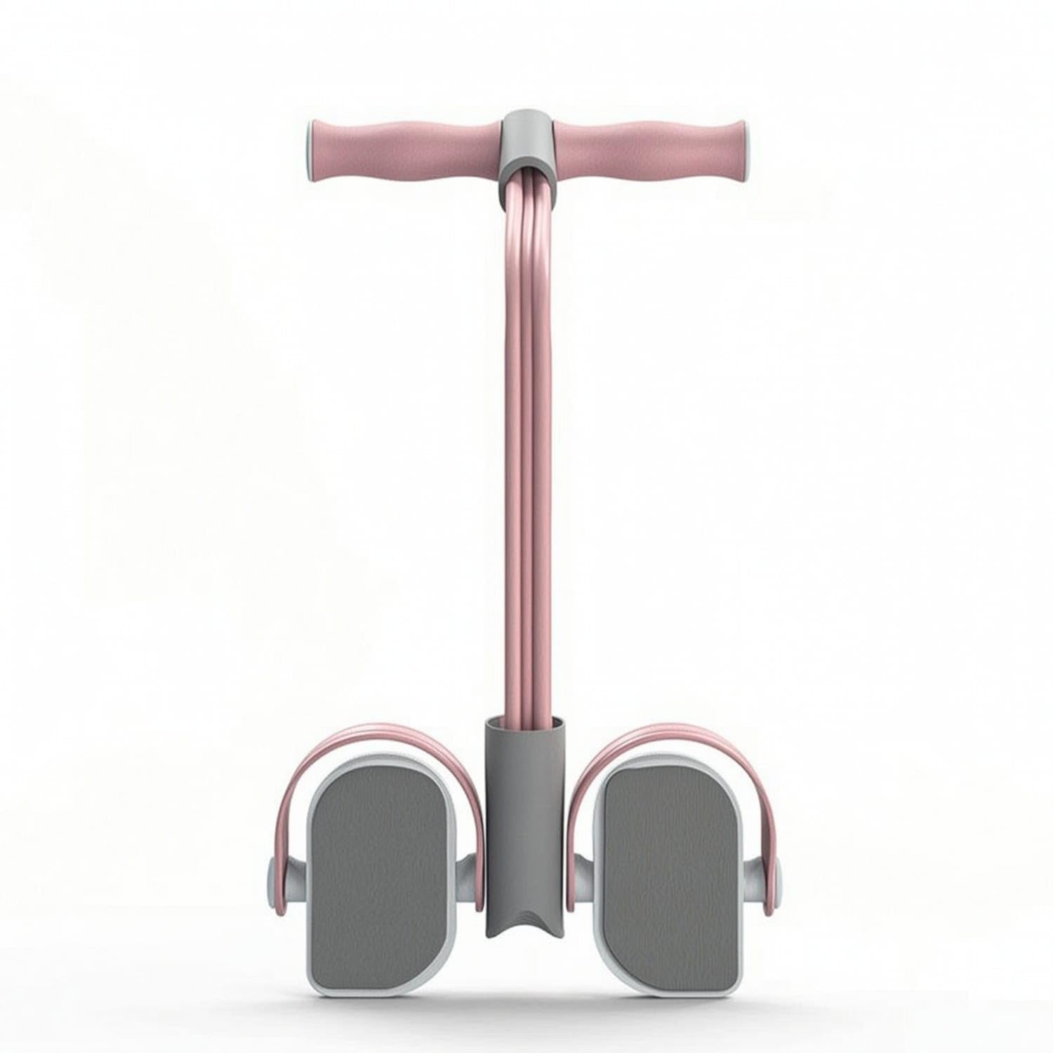 Anti-Slip Abdominal Exerciser with Pedals Compact Pedal Resistance Band with Handle Handheld Pedal Resistance Band High-Elasticity for Beginners, Home Workout, Office, Pink, Basic 6-strand|-image-6