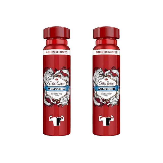 Old Spice Wolfthorn Mens Deodorant Body Spray 150 ml 5 07 fl oz Invisible Anti-Perspirant Aerosol Long-Lasting Odor