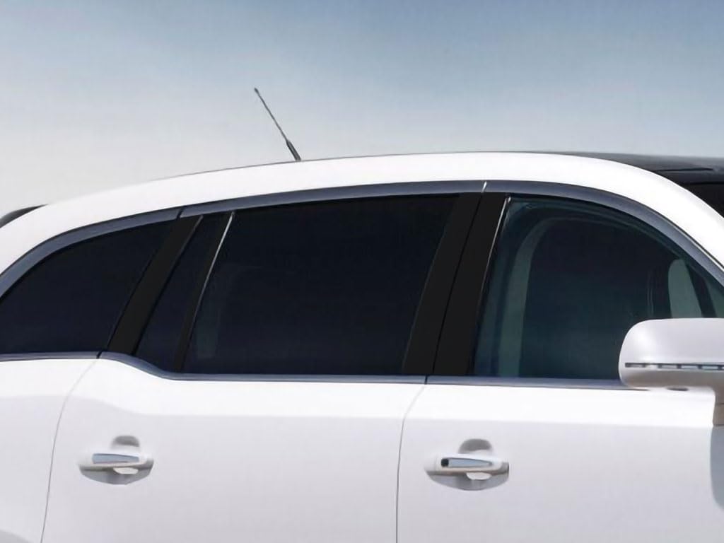 Rvinyl Pillar Post Window Trim Compatible with Lincoln MKT 2010-2019 - Gloss (Black)