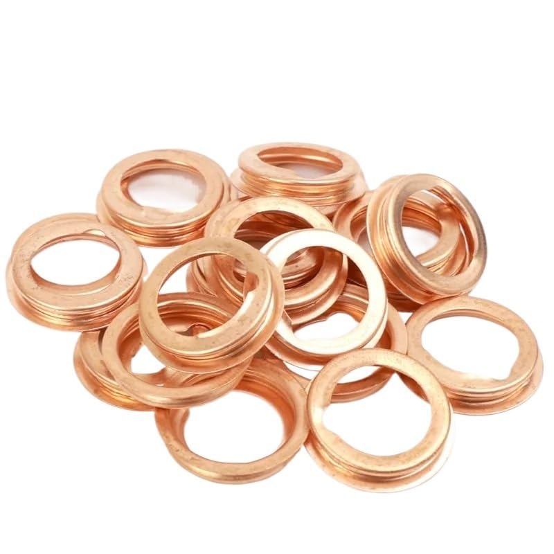 Car Oil Drain Gasket Drainage Bolt Pad Copper Oil Drain Plug Gasket Auto Replaceable Accessories 11026-01M02(200pcs)