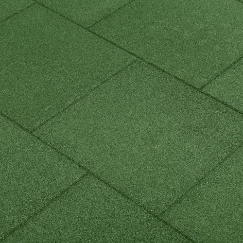 Rantry Losetas de Goma protección de caídas 24 uds Verde 50x50x3 cmLosetas anticaídas