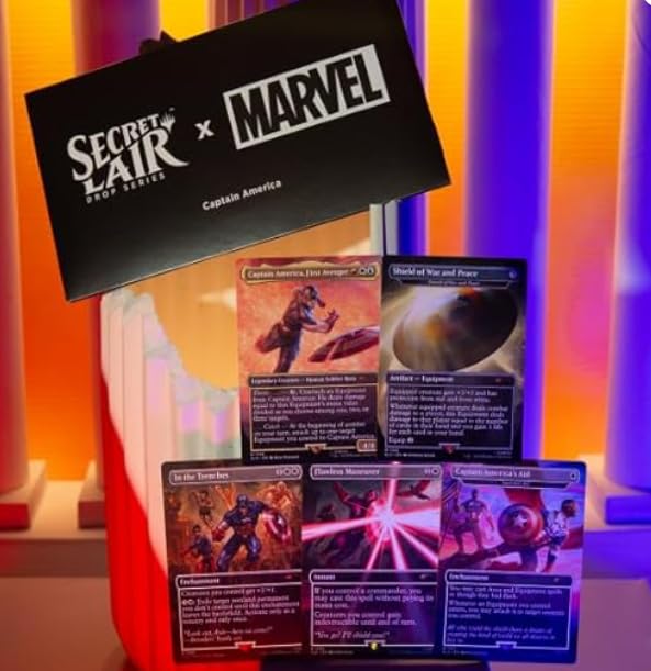 マジック：ザ・ギャザリング Secret Lair Captain America Foil Magic the Gathering Secret Lair x Marvel's Captain America