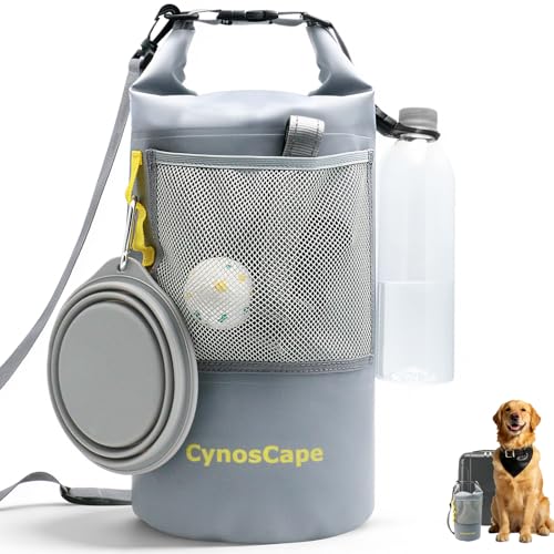 CynosCape Dog Food Storage Bag for Camping Trips,Road Travel,Dog Boarding,Overnight Kibble Bag Carrier 10L,Portable,Leak-Proof,Airtight,Odor-Resistant,Wipe Clean (Bowl Not Included)