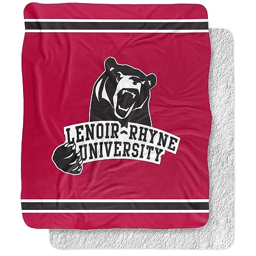 Lenoir-Rhyne Univ Blanket, 50"x60" Primary Logo, Sherpa Super Soft Throw