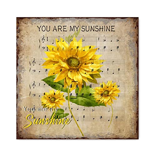 Panneau en bois You are My Sunshine haut de gamme motif tournesol 40 cm