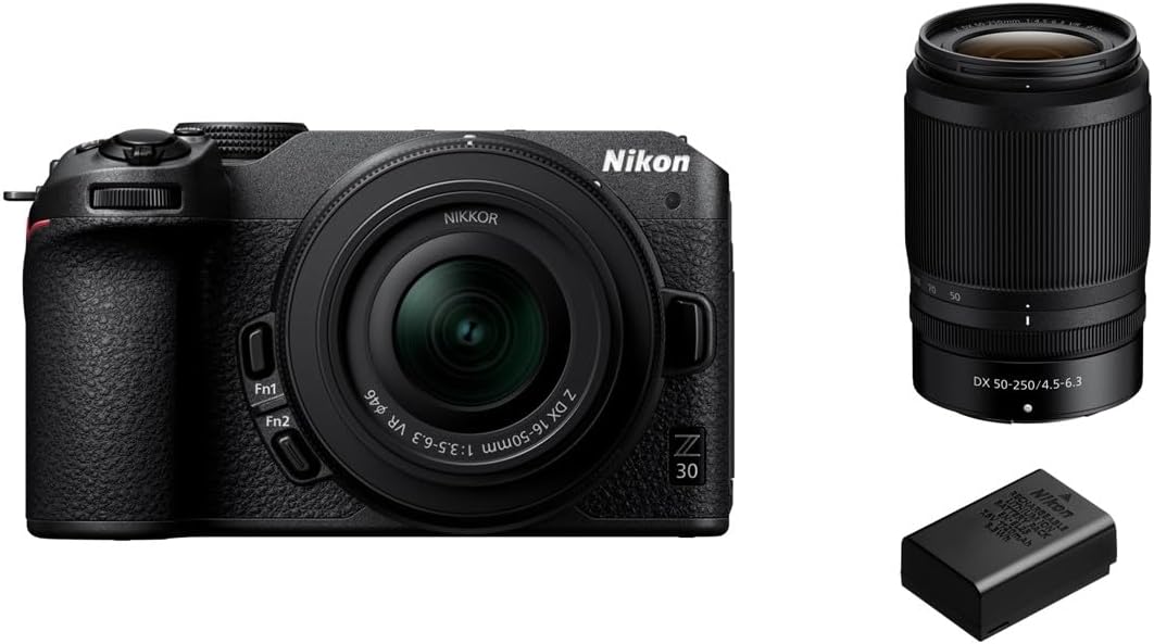Z 30 Kit DX 16-50 mm 1:3.5-6.3 VR + DX 50-250 mm 1:4.5-6.3 VR + EN-EL 25a Black Mirrorless Digital Camera
