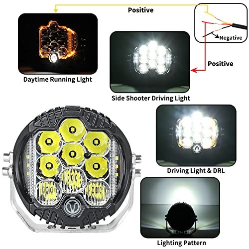 5 Inch 50W Led Driving Light, 5000Lm Offroad Light Ip67 Waterproof Round Work Light, Spot Light For For Jeep, Atv, Suv, Utv, Trucks, Pickup, Golf Cart, Tractor, 4X4, Ford F150 - Pack Of 1 #TOP4