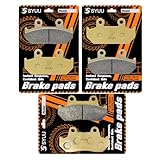S SYUU moto Fibre de cuivre Plaquettes de Frein Avant et Arrière Compatible avec Hondaa GL 1500 Goldwing (1988 2000) A Aspencade I Interstate SE L FA124F FA069R