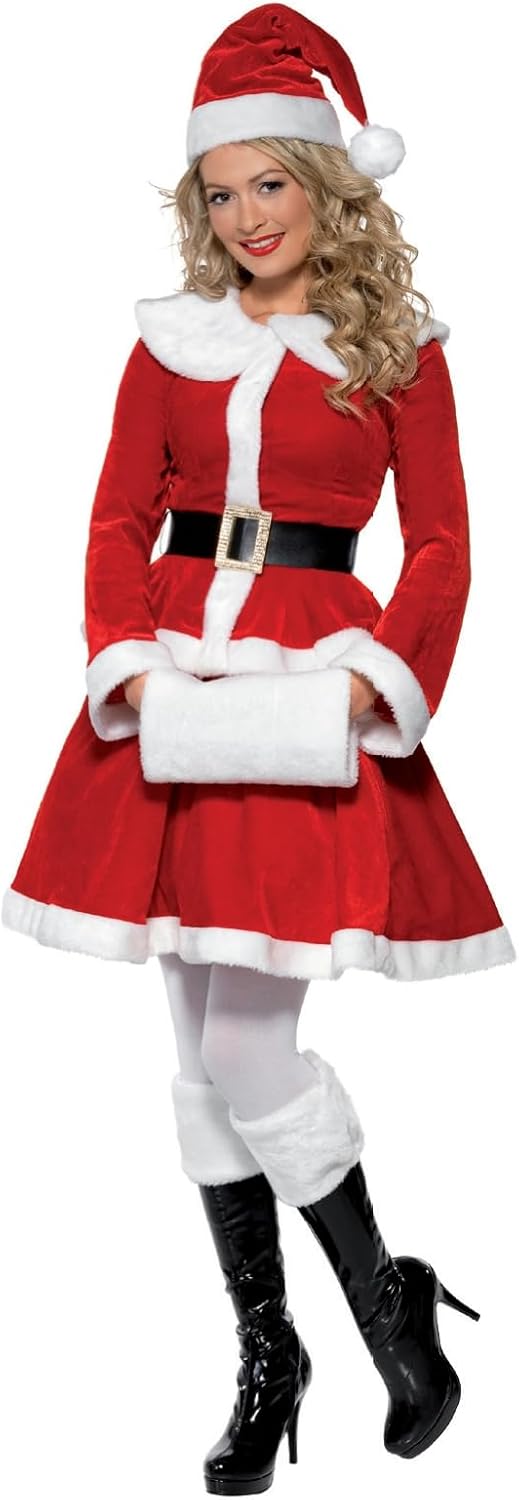 Smiffys Women's Miss Santa Costume, Red