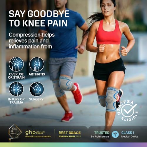 Image of Modvel 2 Pack Knee Brace for Women - Knee Support for Walking, Knee Compression Sleeves for Pain Relief, Knee Sleeves for Women, Knee Brace for Sports, Workouts & Arthritis