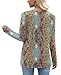 OFEEFAN Boho Tops for Women Fall Fashion Must Haves Womens Fall Tops Long Sleeve Shirts for Women Blouses Boho Print M
