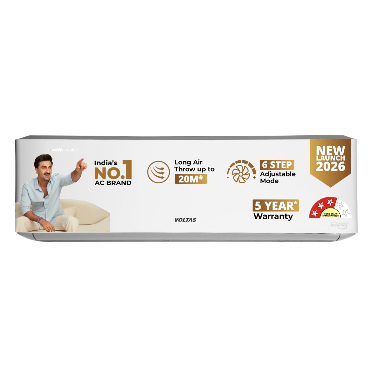 Voltas 1.5 ton 3 Star, New star rated, Inverter Split AC (Copper, Convertible 6-in-1 Cooling Modes, Auto Clean, Sleep Mode with Hidden Display, Memory Restart (183INV VENUS LUXE, White)-picture-20