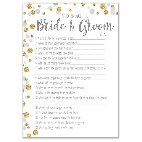 Who Knows The Bride and Groom Best Cards Cover