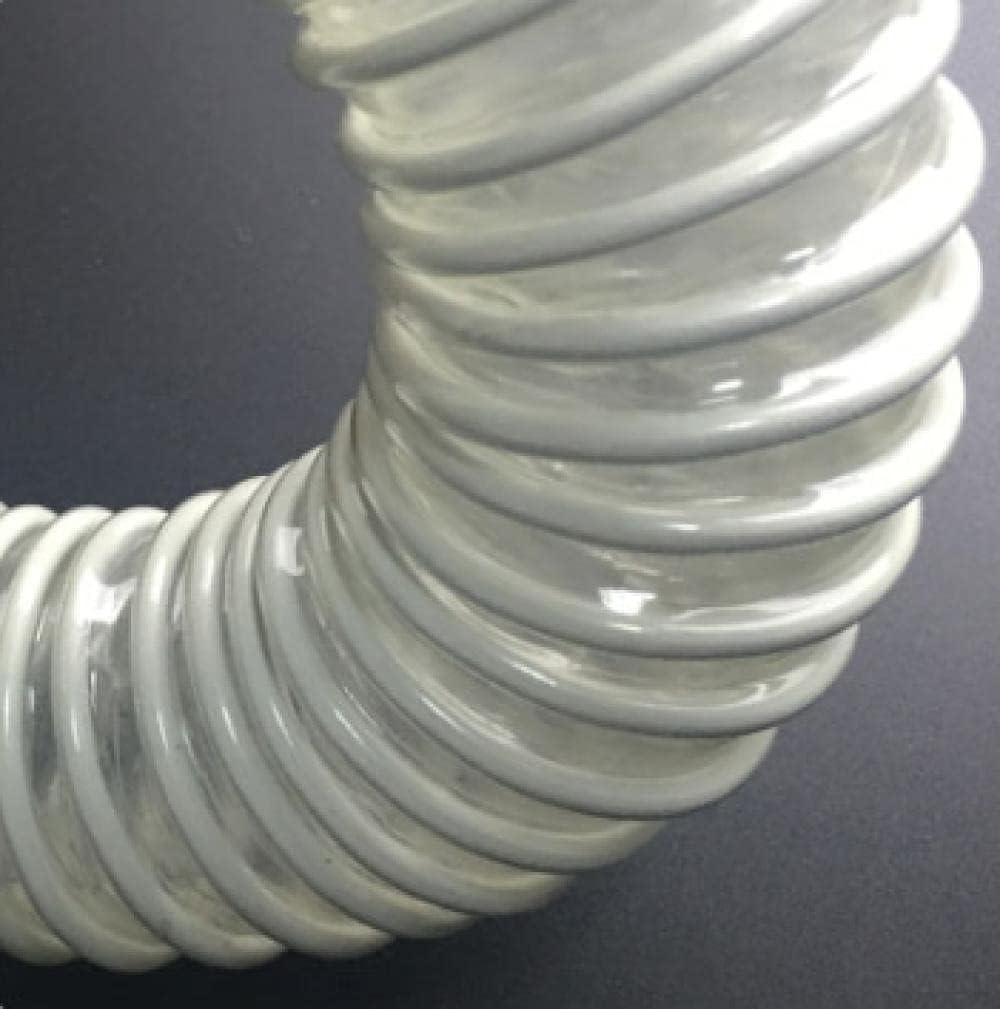 Tubo de vacío industrial, manguera telescópica de goma de PVC, tubo de polvo corrugado para ventilación, 150 mm de diámetro, manguera suave flexible, 1 m de longitud