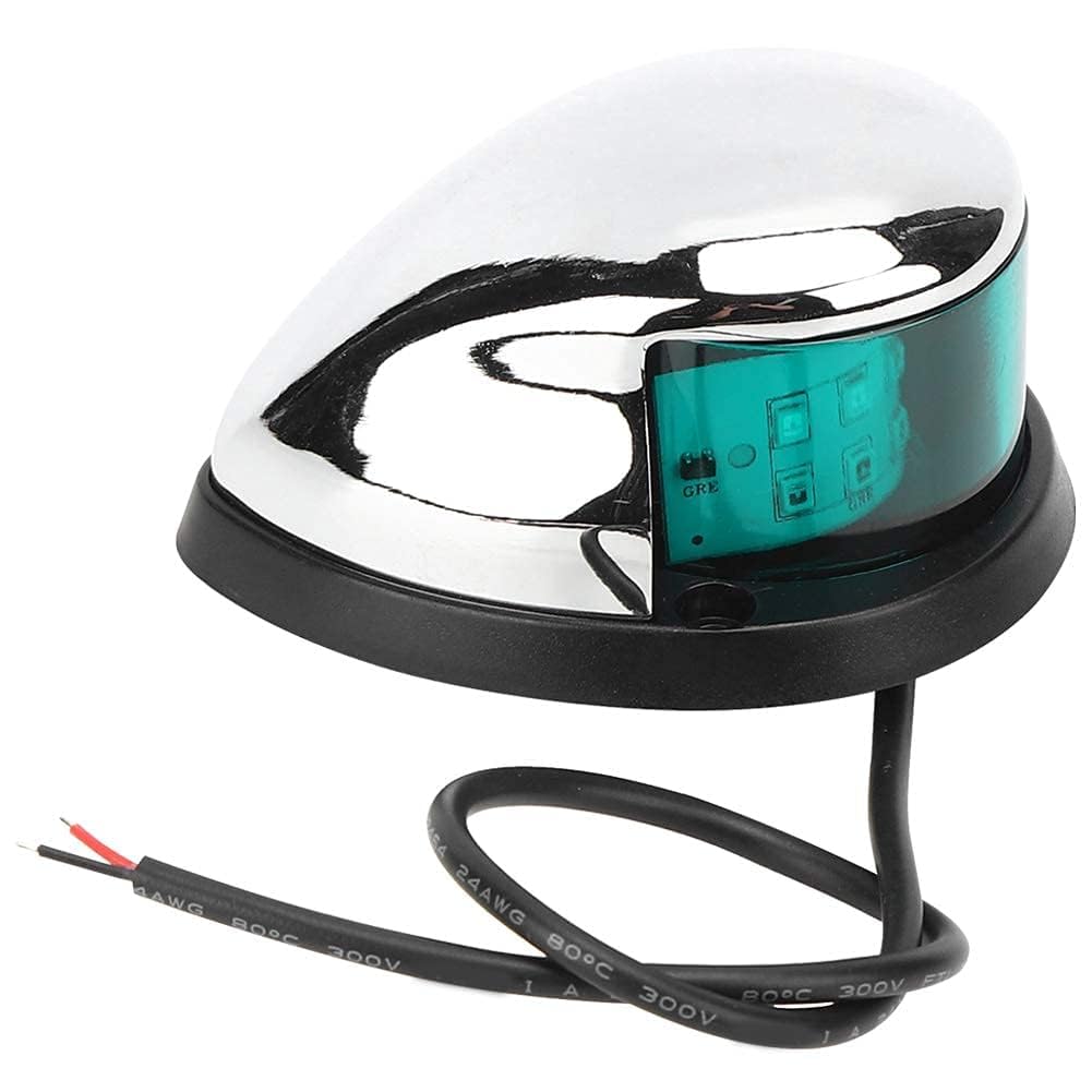HERCHR Luci di Navigazione per Barche, 12V LED Rosso e Verde Lampada per Segnale di Navigazione Lampada per Yacht, Alta Visibilità Crociera Notturna Attrezzatura Sicurezza, Luci di prua per barche
