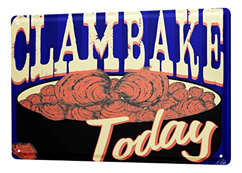 Leotie Since 2004 Tin Sign Metal Plate Decorative Sign U.s. Clambake Menu Coastal Delicacy 20X30 Cm #TOP10
