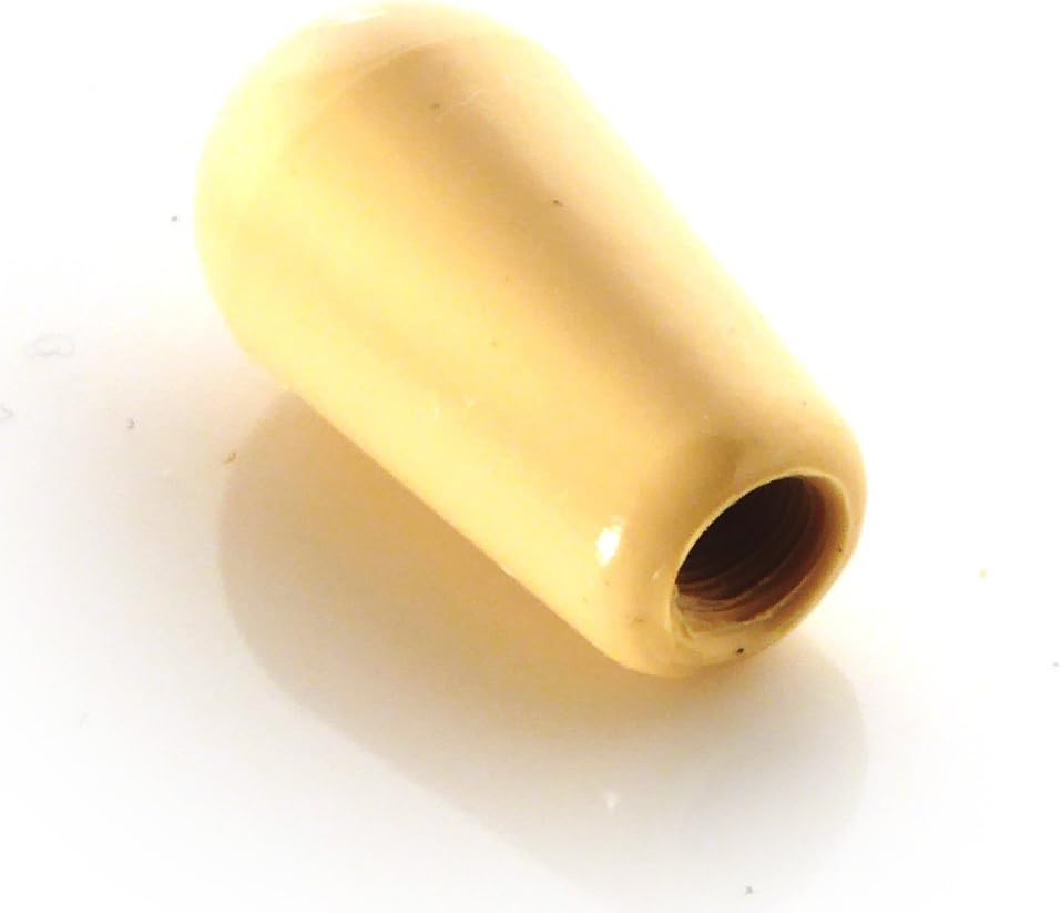 1 x Guitar toggle switch Tip Cap Knob in Ivory/cream, screw on 3.5mm thread