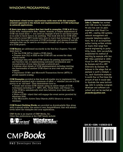Com Programming By Example: Using Mfc, Activex, Atl, Ado, And Com+ #TOP1