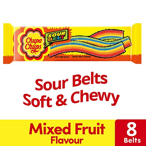 Image of Chupa Chups, Sour Belt, Mixed Fruit Soft & Chewy Toffee, 57.6 g, 8 pc