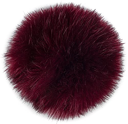 styleBREAKER Kunstfell Bommel für Mützen und Beanies, Fake Fur, Winter Fellbommel 04024161, Farbe:Bordeaux-Rot