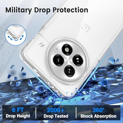 Image of JGD PRODUCTS for OnePlus 13 5G Premium Transparent Hybrid Soft Slim Dust Proof Back Case Cover with Camera Protection