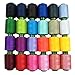 Produktbild REKYO Nähgarn Spule 24 Farben 800 yards jedes Gewinde Walzen, Polyestergarn / Stickerei Gewinde / Gewinde Overlock Kit für Maschinennähen und Nähen von Hand